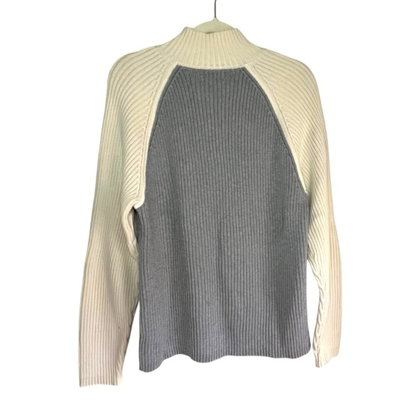 Vintage Ralph Lauren 100% Cotton Quarter Zip Pull Over Rib Knit Sweater Size L - Picture 9 of 13